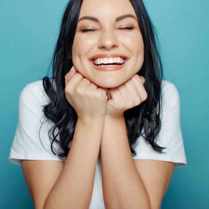 Lady smiles radiantly