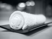 Neck towel in Frisco dental office