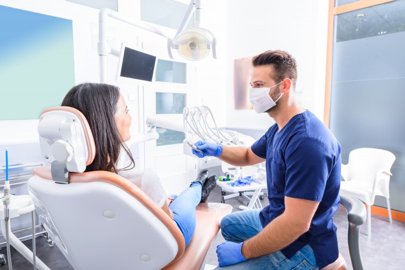 Female patient at cosmetic dental consultation